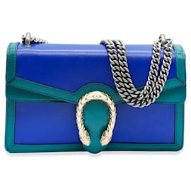 Gucci-Bolsa pequena Dionysus em couro de bezerro Gucci Azul Verde-Azul