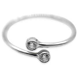 Tiffany & Co-TIFFANY & CO. Elsa Peretti Diamant-Creolenring aus Platin 0.1 ctw-Silber,Metallisch