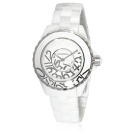 Chanel-Chanel J-12 Grafitti H5239 Relógio Feminino em Cerâmica-Branco