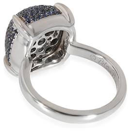 Tiffany & Co-TIFFANY & CO. Paloma Picasso Sugar Stack Blue Sapphire Ring in 18K white gold-Silvery,Metallic