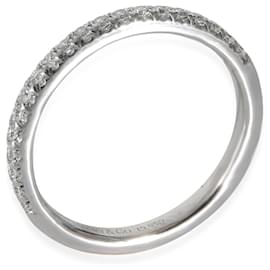 Tiffany & Co-TIFFANY & CO. Aliança Soleste Diamond Half Eternity em Platina 0.17 ctw-Prata,Metálico