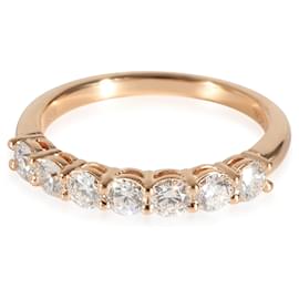 Tiffany & Co-TIFFANY & CO. Tiffany Forever Band in 18k Rose Gold 0.57 ctw-Metallic