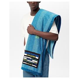 Louis Vuitton-LV Damier Stripes Beach Towel-Blue