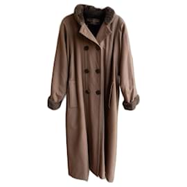 Yves Saint Laurent-Coats, Outerwear-Light brown