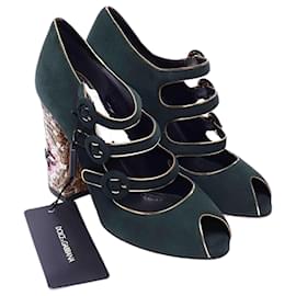 Dolce & Gabbana-Sandálias-Verde escuro