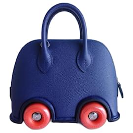 Hermès-Hermes Bolide on wheels bag-Blue,Orange