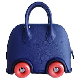 Hermès-Sac Hermes Bolide on wheels-Bleu,Orange