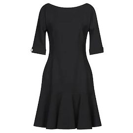 Vestido midi de lana negro Dolce & Gabbana Negro