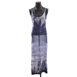 Jean Paul Gaultier-vestido de algodão-Azul