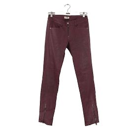 Zadig & Voltaire Calças justas de couro Bordeaux