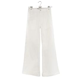 Autre Marque-pantalones anchos de algodon-Blanco