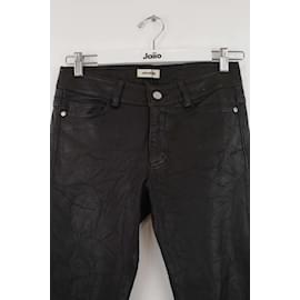 Zadig & Voltaire-Pantalon slim en cuir-Noir
