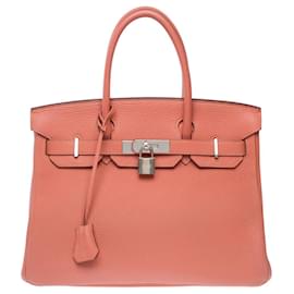 Hermès-Sac HERMES Birkin 30 en Cuir Rose - 101730-Rose