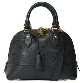 LOUIS VUITTON Alma BB Tasche aus schwarzem Leder - 101706 Schwarz