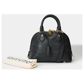 Louis Vuitton-LOUIS VUITTON Alma BB Bag in Black Leather - 101706-Black
