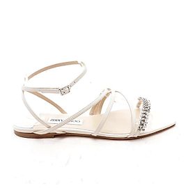 Jimmy Choo Leather Sandals Cream Cream