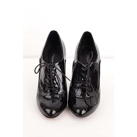 Dolce & Gabbana-Boots en cuir verni-Noir