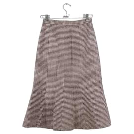Céline-wrap wool skirt-Brown