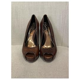 Gucci-GUCCI Heels T.ES 39.5 Leder-Braun