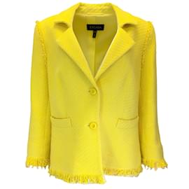 Autre Marque-Blazer de tweed de algodón con forro de seda Bigis amarillo Escada en Limoncello-Amarillo