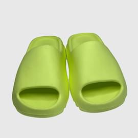 Adidas-Lime Green Yeezy Slide-Green