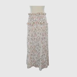 Autre Marque-Multicolor Floral-Print Radiate Smocked Maxi Skirt-Multiple colors