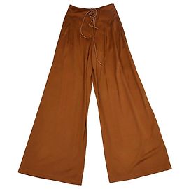 Hermès HERMES Hose T.FR Einheitsgröße Seide Braun