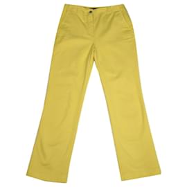 Loro Piana-Pantalon coupe droite jaune-Jaune