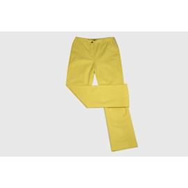 Loro Piana-Pantalon coupe droite jaune-Jaune