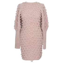 Zimmermann-Pink Longsleeve Mini Dress-Pink