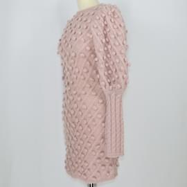 Zimmermann-Mini-robe rose à manches longues-Rose