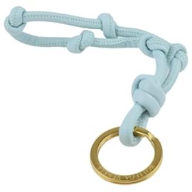 Bottega Veneta-Light Blue Knot Key Ring-Blue