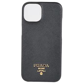 Prada-Prada schwarzes iPhone 14 Telefonkasten-Schwarz