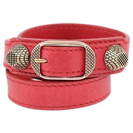 BALENCIAGA Bracelets T.  Leather Red
