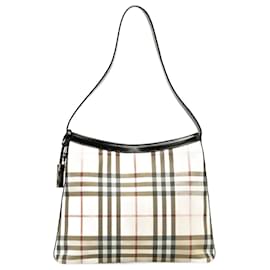 Burberry-Tan Burberry House Check Shoulder Bag-Camel