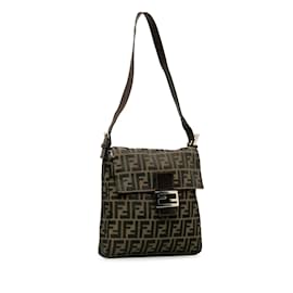 Fendi-Brown Fendi Zucca Mamma Forever Shoulder Bag-Brown