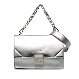 Fendi-Borsa Fendi Kan U media argento-Argento