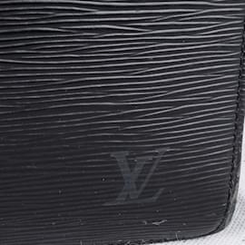 Louis Vuitton-Louis Vuitton Sac d'affaires Serviette en cuir épi noir-Noir