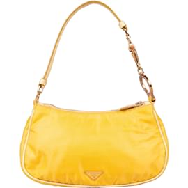 Prada-Prada Nylon Mini Cleo Handbag-Yellow