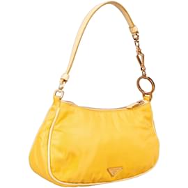 Prada-Prada Nylon Mini Cleo Handbag-Yellow