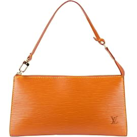Autre Marque-Louis Vuitton Cognac Epi Leather Pochette Accessoire-Orange