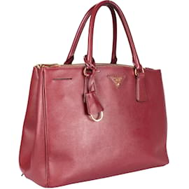 Prada-Prada Saffiano Leather Galleria Handbag-Red