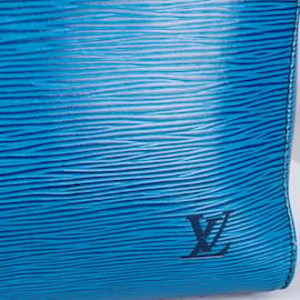 Louis Vuitton-Louis Vuitton Blue Epi Leather Keepall 45-Blue