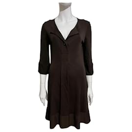 Diane Von Furstenberg-DvF Gaby Viskose-Jersey-Kleid, Vintage Neuauflage-Braun