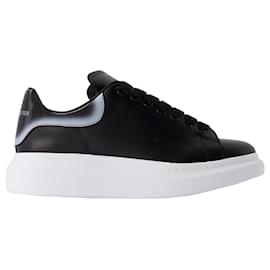 Alexander Mcqueen-Zapatillas oversize - Alexander McQueen - Piel - Negro/plata-Negro