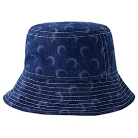 Marine Serre-Regenerated Deadstock Bucket Hat - Marine Serre - Cotton - Blue Laser-Blue
