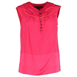 Top sin mangas con botones Marc Jacobs en seda rosa Rosa