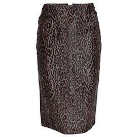 Alaïa Saia lápis estampada Alaia em pelo de bezerro com estampa animal Outro