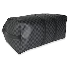 Louis Vuitton-Louis Vuitton Damier Graphite Canvas Keepall Bandouliére 55-Black