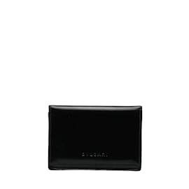 Bulgari-Bvlgari Leather Card Case Leather Card Case in Good condition-Black